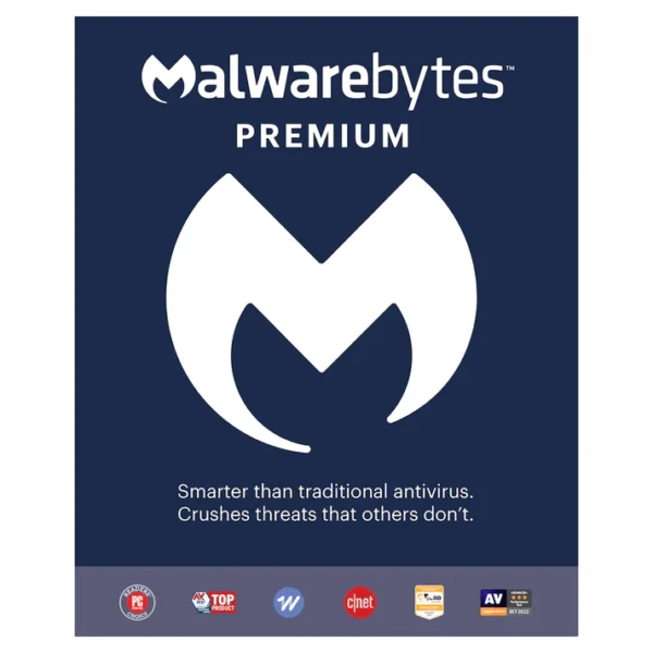 Malwarebytes Antivirus Premium, 5 Devices, 1 Year